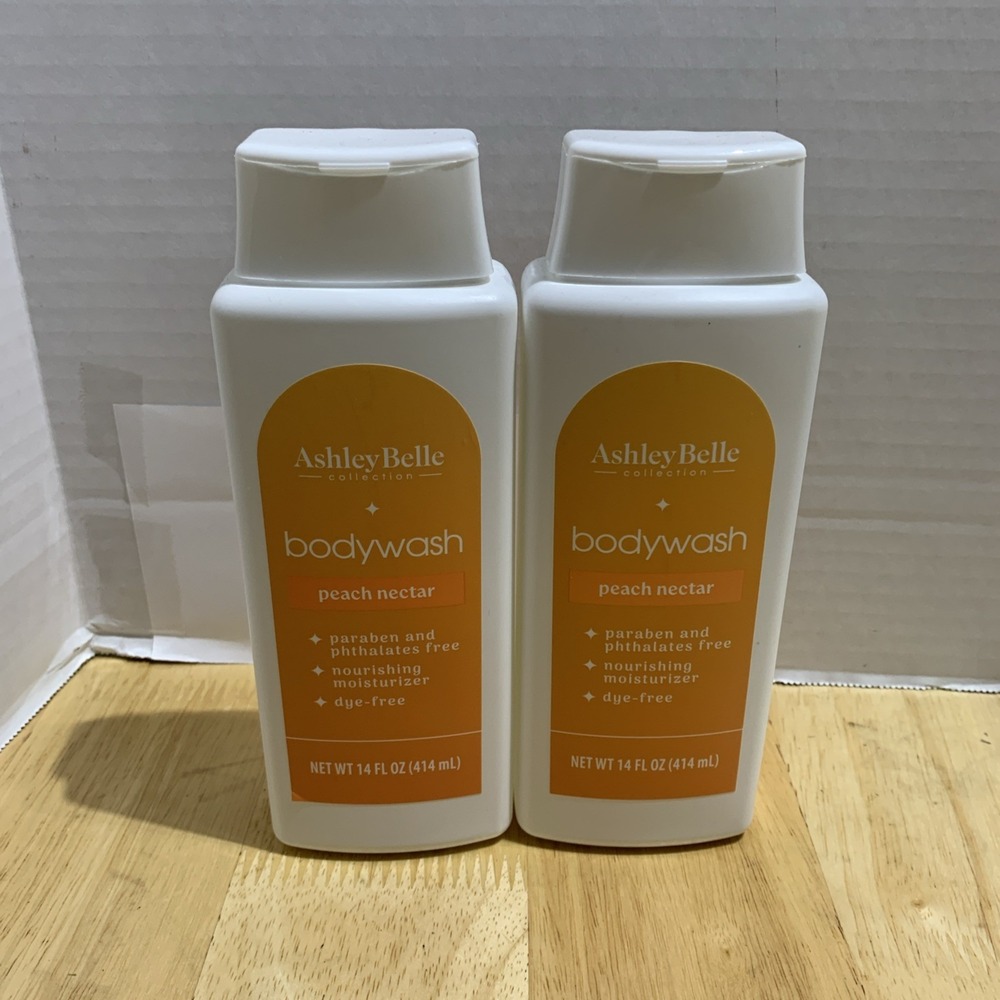 2 ASHLEY BELLE Collection Bodywash Peach Néctar 14.FL Oz
